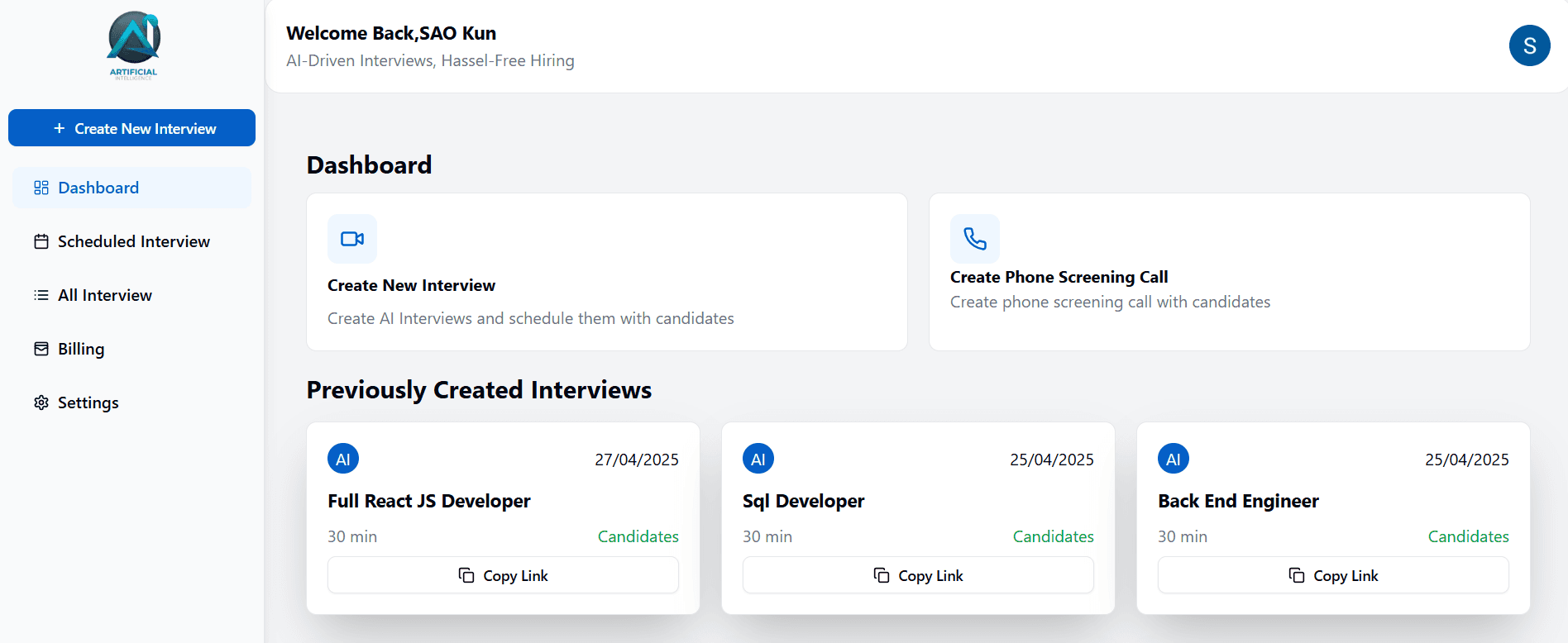 Dashboard Preview