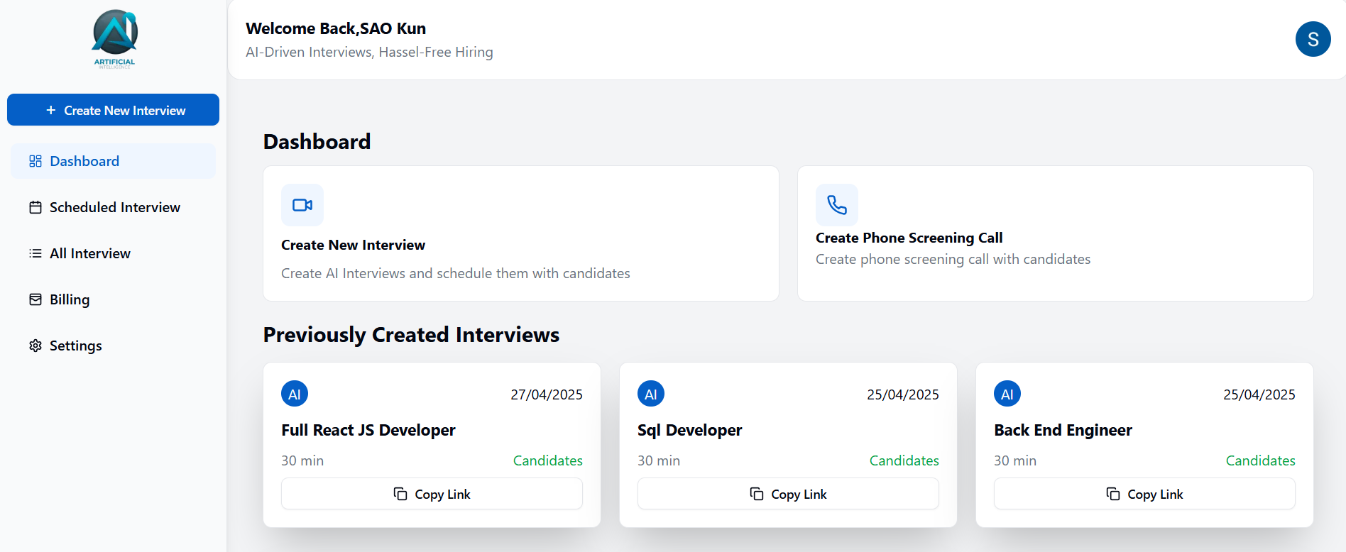 Dashboard Preview